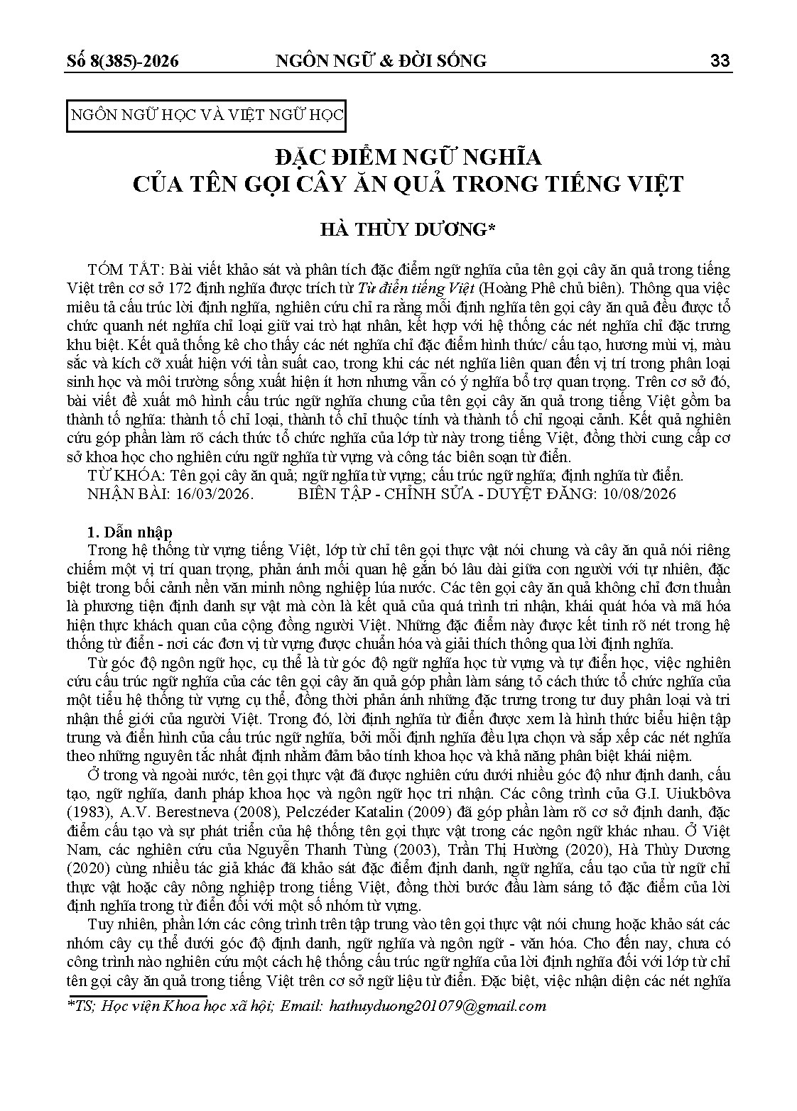 ĐẶC ĐIỂM CỦA ÂM TIẾT TỪ HÁN VIỆT